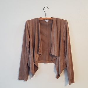 Katherine Barclay Faux Suede Open Blazer